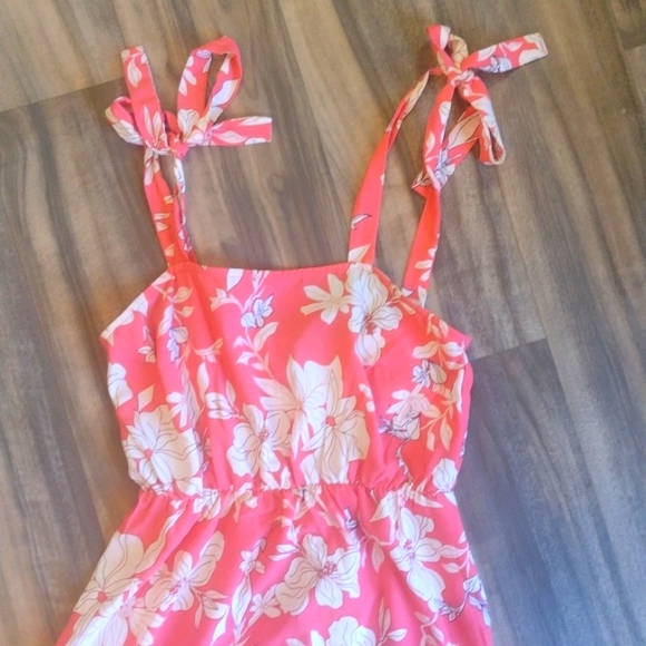 Anthropologie sanctuary pink and white floral maxi sun dress size xs - Picture 3 of 9